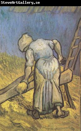 Vincent Van Gogh Peasant Woman Cutting Straw (nn04)